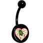 Love Letter Beetle Bug Black Belly Ring