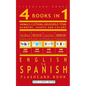 4 books in 1 - English to Spanish Kids Flash Card Book: Black and White Edition: Learn Spanish Vocabulary for Children - Paperback