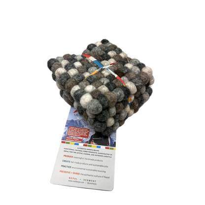 Square Felt Wool Ball Coaster