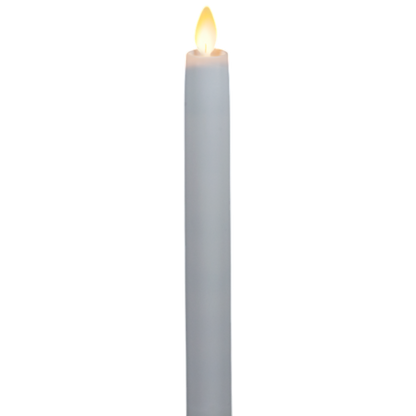 White LED Resin - 2 Piece Taper Candle Set