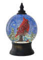 LED Light Up Rotating Shimmer Cardinal Globe