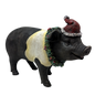 Pig Wearing Wreath Figurine
