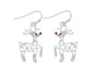 Silver Prancing Rudolph Earrings