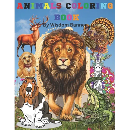 Animals Coloring Book: Beautiful Animals Coloring Book for Kids, Teens, and Adults - Paperback