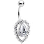 Clear Gem Debutante Drop Belly Ring