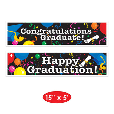 5 Foot Graduation Banners - Set of 2