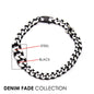 Mens Stainless Steel Black IP Diamond Cut 3mm Chain Link Bracelet