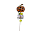 Trick Or Treat Black and Orange Pumpkin Garden Stake