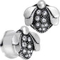 5/8 Clear Gem Steel Allow Me Ladybug Double Flare Tunnel Plug Set