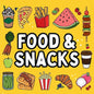 Food and Snacks Coloring Book: Bold and Easy Designs for Both Seniors and Kids - Paperback