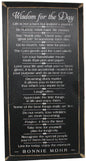 Wisdom for the Day Sign - Black