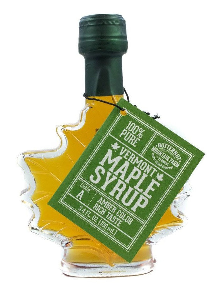 Maple Leaf Grade A Amber Color Rich Taste Vermont Maple Syrup - 3.4 Ounce