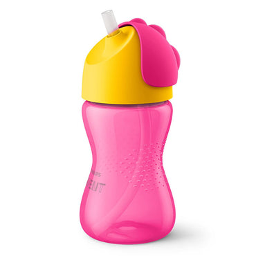 Philips Avent Bendy Straw Sippy Cup for Toddlers 12+ Months - 300ml/10oz Pink