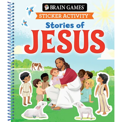 Brain Games - Sticker Activity: Stories of Jesus (for Kids Ages 3-6) - Spiral