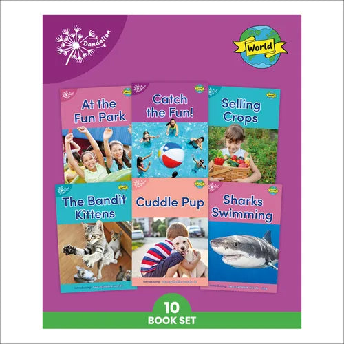 Phonic Books Dandelion World Stages 16-20 ('Tch' and 'Ve', Two-Syllable Words, Suffixes -Ed and -Ing and 'Le') - Paperback