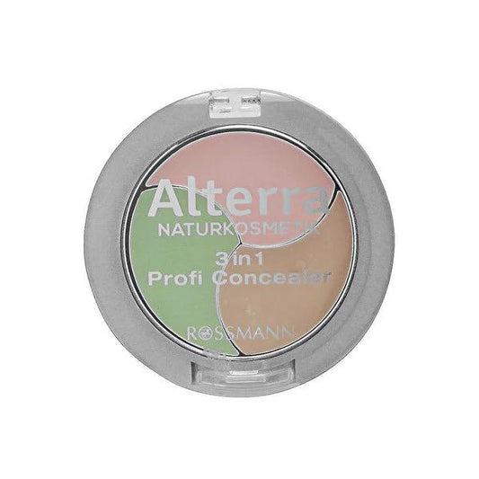 Alterra 3-in-1 Makeup Concealer for Under-Eye Coverage - Natural Ingredients, Color Correcting