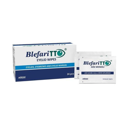 BlephariTTO Eye and Face Cleaning Wipes - Gentle Makeup Remover Wipes for Sensitive Skin, 24 Count