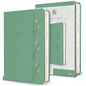 KJV Holy Bible, Large Print Medium Format, Green with Birds Faux Leather W/ Ribbon Marker, Red Letter - Bonded Leather