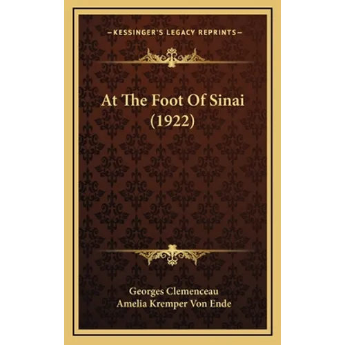 At the Foot of Sinai (1922) - Hardcover