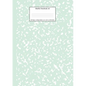 Marble Notebook A4: Mint Green College Ruled Journal - Paperback