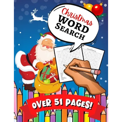 Christmas Word Search: A Fun Learning Activity Game Book For Kids & Toddlers - Paperback
