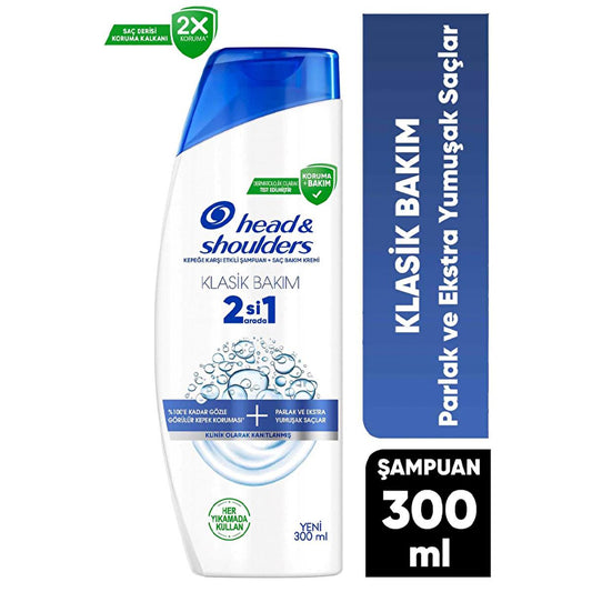 Head & Shoulders 2-in-1 Anti-Dandruff Shampoo and Conditioner - Dermatologically Tested, pH Balanced, Moisturizing Formula