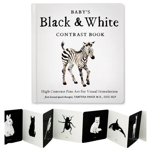 Baby's Black and White Contrast Book: High-Contrast Art for Visual Stimulation at Tummy Time - Hardcover