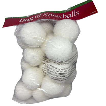 24-Pack of Realistic Winter Snowballs