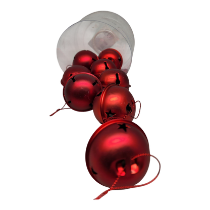 Jingle Bells (8 pack) - 50mm - Matt Red