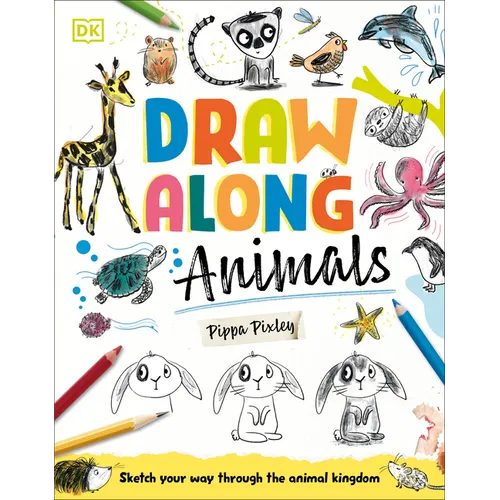 Draw Along Animals: Sketch Your Way Through the Animal Kingdom - Paperback