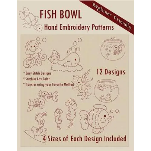 Fish Bowl Hand Embroidery Patterns - Paperback