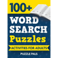 100+ Word Search Puzzles: Activities For Adults - Hardcover