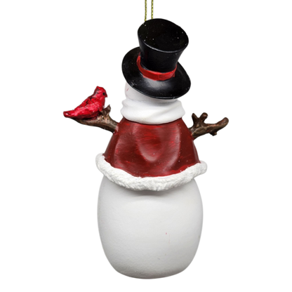 Berry Vine Snowman with Cardinal