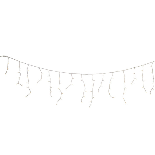 70-Light Warm White LED Icicle Light Set