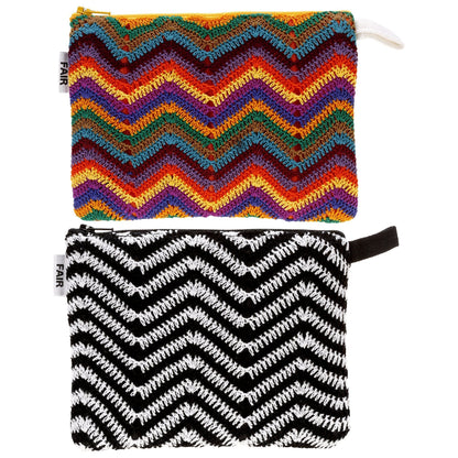 Zig Zag Crochet Coin Purse/Zipper Pouch