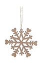 Laser Cut Wood Snowflake Ornament - Style 3