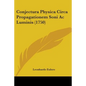 Conjectura Physica Circa Propagationem Soni Ac Luminis (1750) - Paperback
