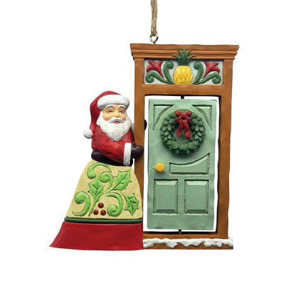 Home for the Holidays: Santa Standing in Doorway Ornament
