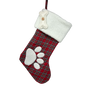 Plush Plaid Pet Stocking  Red Tartan