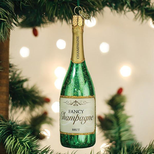 Old World Christmas Champagne Bottle Ornament