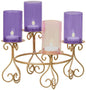 Advent Ring with Glass Flutes - 8.25 inch (candles not included)