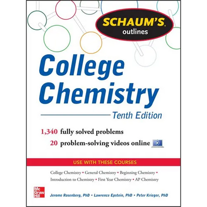 Schaum's Outline of College Chemistry: 1,340 Solved Problems + 23 Videos - Paperback