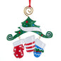Dangling Mittens Family Ornament- Family of 3