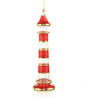 The Egyptian Glass Red & White Striped Lighthouse Ornament