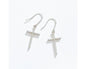 Silver Cross Dangle Earrings