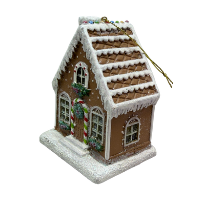 Gingerbread House Resin Ornament