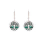 Green Malachite Sterling Silver Tree of Life Drop Earrings