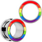 Rainbow Unity Pride Screw Fit Tunnel Plug Set 2G to 1"