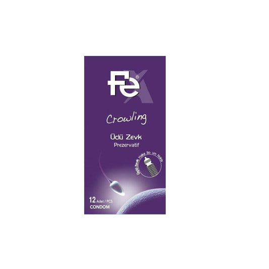 Fe Textured Condoms for Enhanced Pleasure - Tõrtõklõ Uyarõ Artõrõcõ Prezervatif 12 Pack